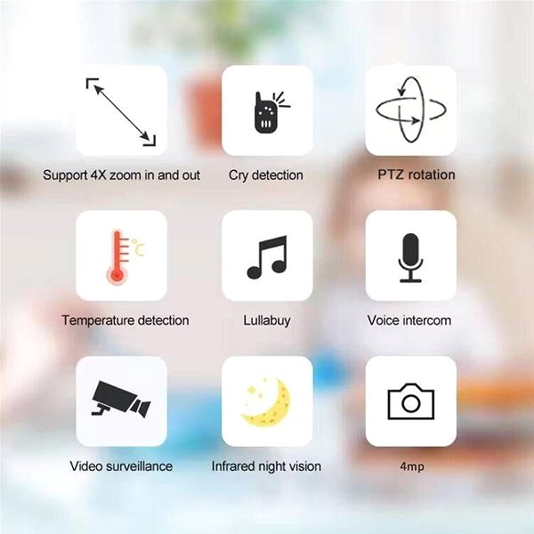 Babyphone IMMAX Neo Lite Smart Security Innenkamera Baby, 355° 50° P/T, WiFi, 4MP, rosa ...