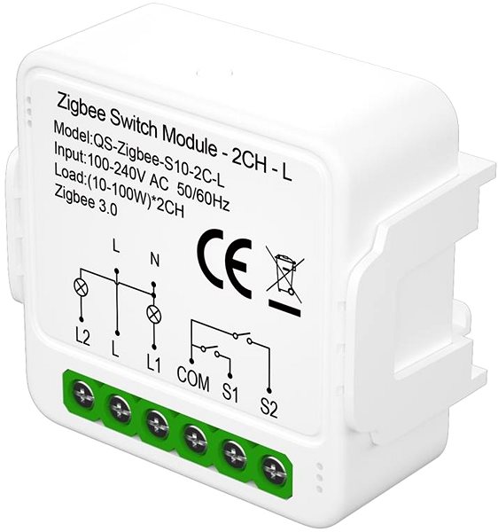 Switch IMMAX NEO Smart kontrolér (L) V8, 2-tlačidlový, Zigbee 3.0 ...