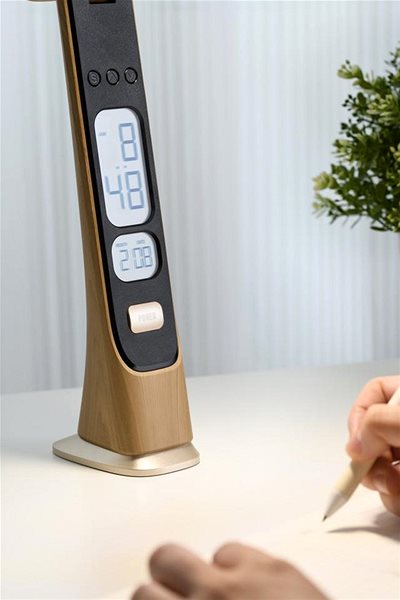Tischlampe IMMAX WOOD LED mit eingebautem Akku, CCT, dimmbar ...