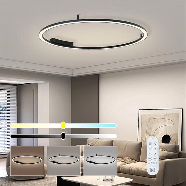 Ceiling Light IMMAX NEO FINO black, 120 cm 72W 4752lm Tuya Zigbee 3.0 with DO ...