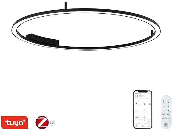 Ceiling Light IMMAX NEO FINO black, 120 cm 72W 4752lm Tuya Zigbee 3.0 with DO ...