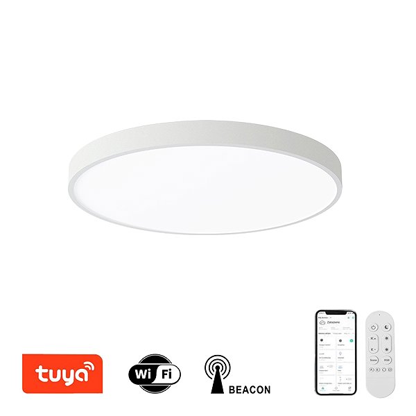 Deckenleuchte IMMAX NEO LITE SEMPLICI Smart, weiß, 50 cm 48W 3468 lm Tuya WiFi BEACON ...