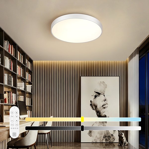 Deckenleuchte IMMAX NEO LITE SEMPLICI Smart, weiß, 50 cm 48W 3468 lm Tuya WiFi BEACON ...