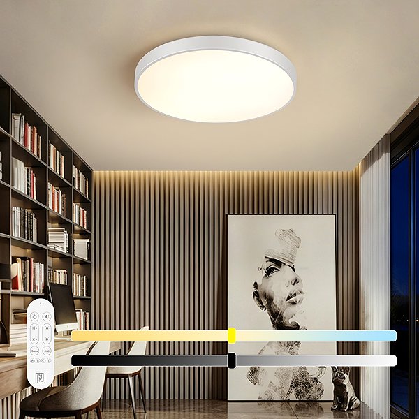 Mennyezeti lámpa IMMAX NEO LITE SEMPLICI Smart, fehér, 60 cm, 60W, 4500lm, Tuya WiFi BEACON ...