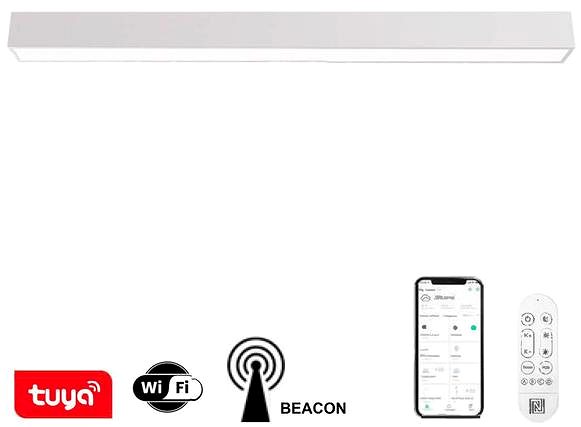 Ceiling Light IMMAX NEO LITE LUNGO Smart, White, 120cm 38W 2882lm Tuya WiFi BEACON ...