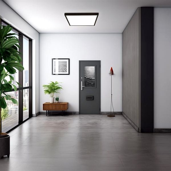 Deckenleuchte IMMAX NEO LITE FRAME Smart 60 × 60 cm, IP44, CCT, WiFi, Tuya, BEACON schwarz ...