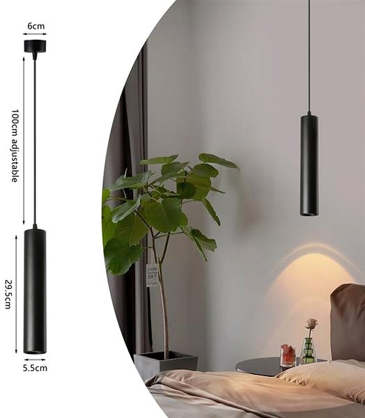 Ceiling Light IMMAX NEO PUNTO-Z1 Smart pendant spotlight, GU10 4, 8W, RGB+CCT Zigbee 3.0 ...
