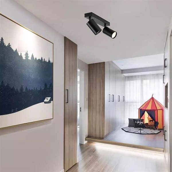 Ceiling Light IMMAX NEO PUNTO-2 Smart spot, black-gold, GU10 4, 8W, RGB+CCT Zigbee 3.0 ...