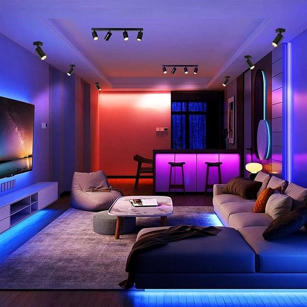 Ceiling Light IMMAX NEO LITE PUNTO-4 Smart spot, black, GU10 6W, RGB+CCT WiFi BEACON ...