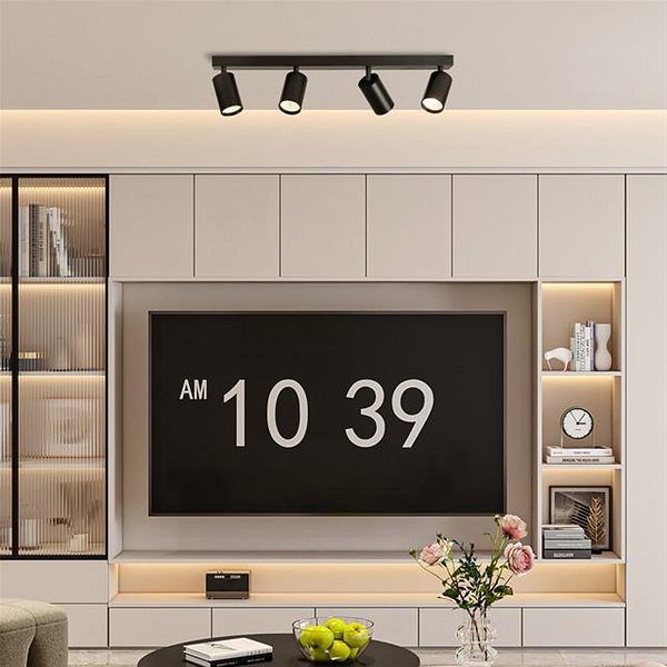 Ceiling Light IMMAX NEO LITE PUNTO-4 Smart spot, black, GU10 6W, RGB+CCT WiFi BEACON ...