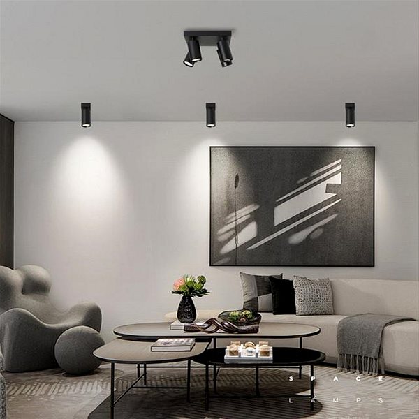 Ceiling Light IMMAX PUNTO-4S wall spot, square, 4 heads GU10 ...