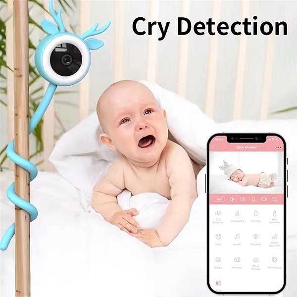 Dětská chůvička IMMAX NEO LITE Smart Security Baby Monitor WiFi 2,4GHz, 4MP, modrá ...