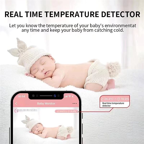 Dětská chůvička IMMAX NEO LITE Smart Security Baby Monitor WiFi 2,4GHz, 4MP, modrá ...