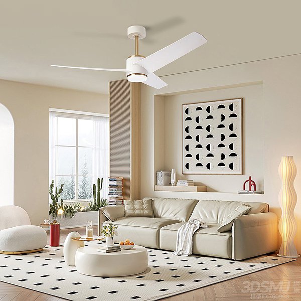 IMMAX NEO LITE BEAUTY Smart LED ceiling light with fan, Tuya WiFi, rose gold/white .