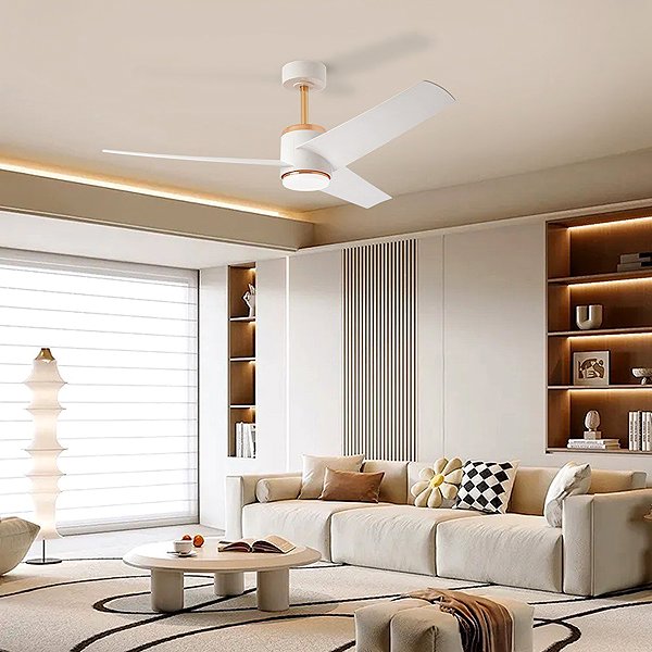 IMMAX NEO LITE BEAUTY Smart LED ceiling light with fan, Tuya WiFi, rose gold/white .