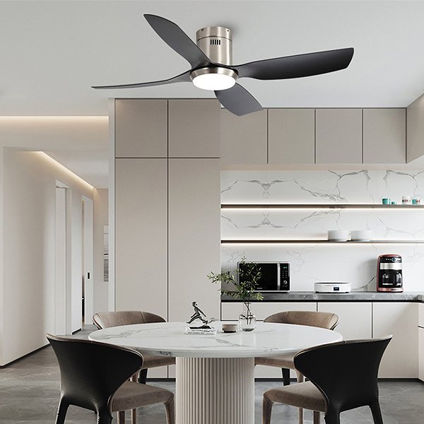 Ceiling Light IMMAX NEO LITE PURE Smart LED with fan, Tuya WiFi, silver/black ...