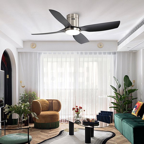 Ceiling Light IMMAX NEO LITE PURE Smart LED with fan, Tuya WiFi, silver/black ...