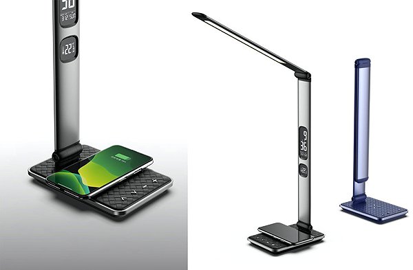 Stolní lampa IMMAX HERON NEW LED s Qi bezdrátovým nabíjením ...