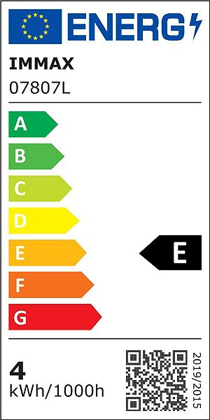 LED-Birne IMMAX NEO LED Smart Glühfaden E14 C37 4W CCT 470 lm dimmbar, WiFi, Beacon Energielabel