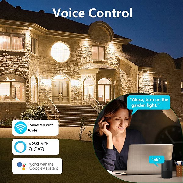 LED Reflector IMMAX NEO Smart 20W CCT+RGB warm and cool white, colour, dimmable, WiFi ...