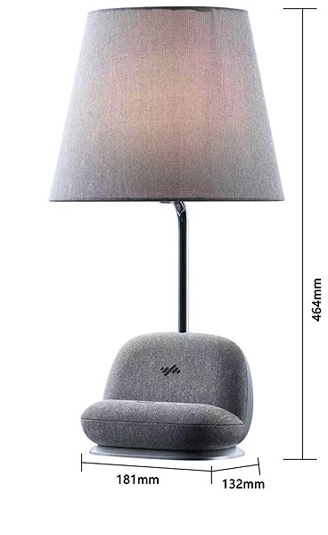 Tischlampe IMMAX SOFA LED mit kabelloser Qi-Ladestation, grau ...