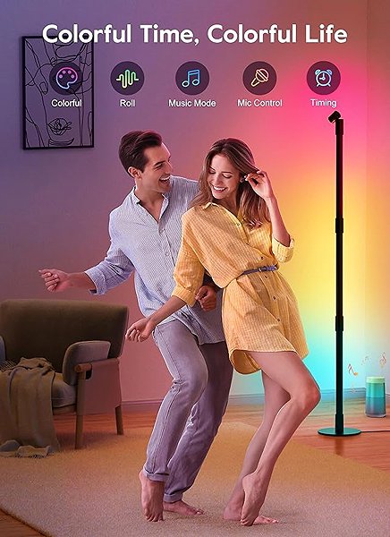 Stehlampe IMMAX NEO LITE Smart Ambiente 135 cm, 12W, RGB farbig, dimmbar, WiFi ...
