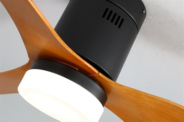 Stropné svietidlo Immax NEO LITE VENTO SMART LED stropný ventilátor 18W/26W/230V Tuya Wi-Fi čierna/drevo + diaľkové ovládanie Vlastnosti/technológia