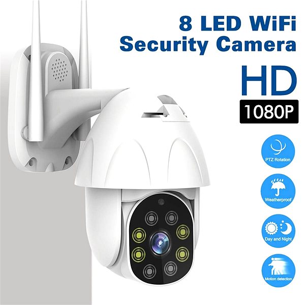 IP kamera Immax NEO LITE Smart Security Vonkajšia kamera 360° v3, RJ45, P/T, HD 2MP, WiFi, ONVIF, NEW GUI Vlastnosti/technológia
