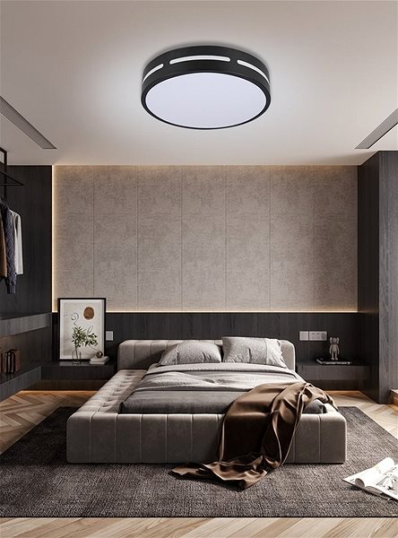 Ceiling Light Immax NEO LITE PERFECTO Smart ceiling light D50cm, 48W black Tuya Wi-Fi Lifestyle
