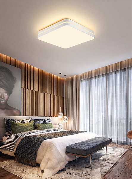 Stropné svietidlo Immax NEO LITE PERFECTO Smart stropné svietidlo štvorec 42cm, 48W biele Tuya Wi-Fi Lifestyle
