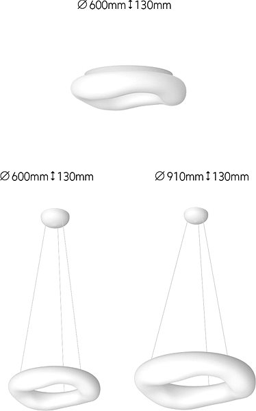 Stropné svietidlo Immax NEO PULPO Smart stropné svietidlo 60 cm 40 W biele Vlastnosti/technológia