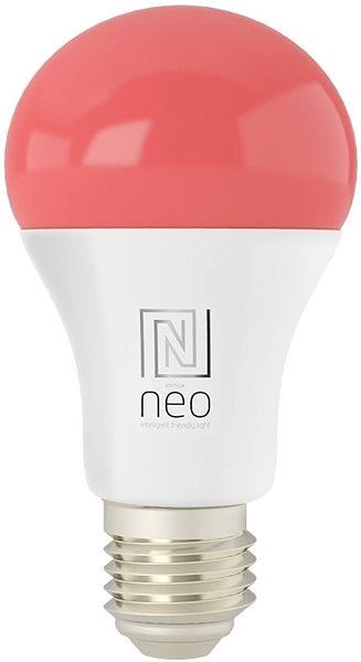 LED-Birne Immax NEO Smart LED-Glühbirne E27 9W RGB + CCT farbig und weiß, dimmbar, ZigBee 3.0 Screen