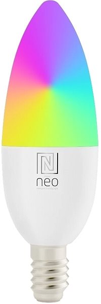 LED Bulb Immax NEO LITE LED Smart Bulb, E14, 6W, RGB+CCT Coloured and White, Dimmable, WiFi Screen