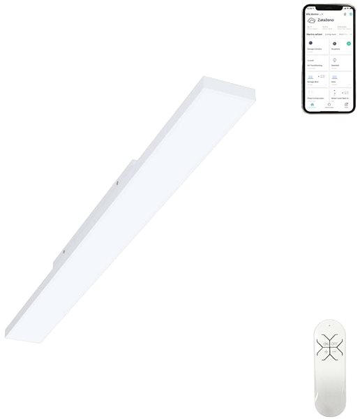 Stropné svietidlo Immax NEO PLANO Smart stropné svietidlo 120 × 10 × 6,5 cm 35 W 2500 lm biele Zigbee 3.0 Vlastnosti/technológia