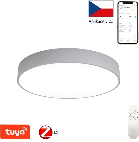 Ceiling Light Immax NEO RONDATE Smart ceiling light 60cm 50W grey  Zigbee 3.0 Features/technology