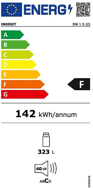 Hűtőszekrény INDESIT SI6 1 S Energia címke