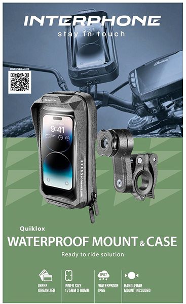 Držiak na mobil Interphone QUIKLOX Waterproof max. 7