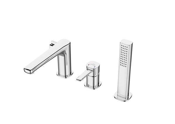 Tap INVENA GLAMOUR 3-hole bath mixer, chrome (BW-02-S01-V) ...