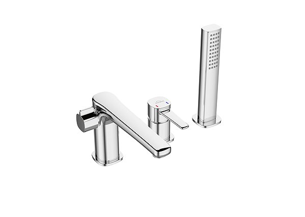 Tap INVENA GLAMOUR 3-hole bath mixer, chrome (BW-02-S01-V) ...