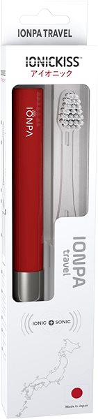 Elektrische Zahnbürste IONICKISS IONPA TRAVEL (rot) Verpackung/Box