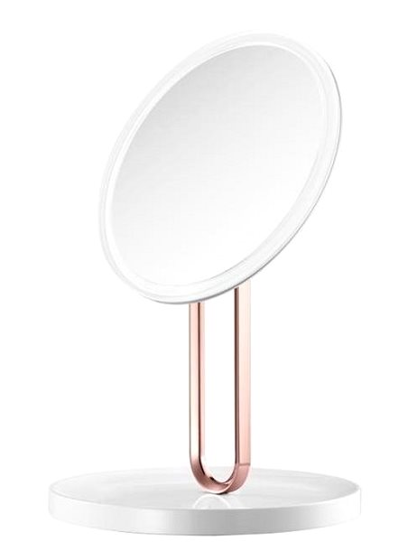 Kozmetické zrkadlo iMirror Balet, kozmetické Make-Up zrkadlo, nabíjacie s LED Line osvetlením, biele Bočný pohľad