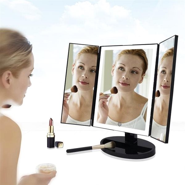 Makeup Mirror iMirror 3D Fascinate, with LED Line Lighting, Black Lifestyle