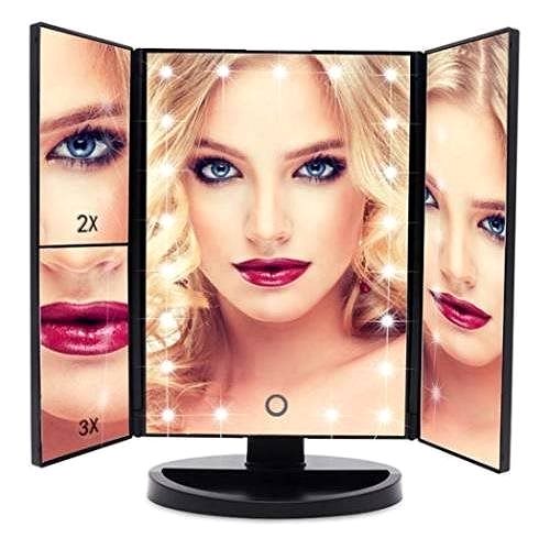 Makeup Mirror iMirror 3D Magnify, with LED Lighting, Black Lifestyle