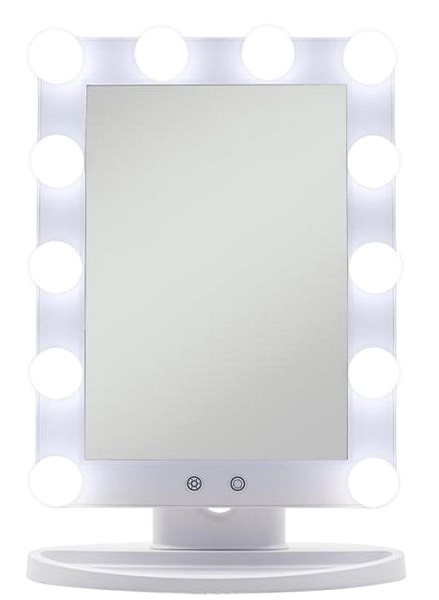 Kozmetické zrkadlo iMirror Hollywood kozmetické Make-Up zrkadlo s LED žiarovkami, biele Screen