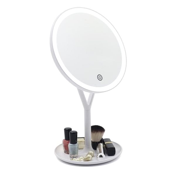 Kozmetické zrkadlo iMirror Y Charging, kozmetické Make-Up zrkadlo nabíjacie s LED Line osvetlením, ružové Lifestyle