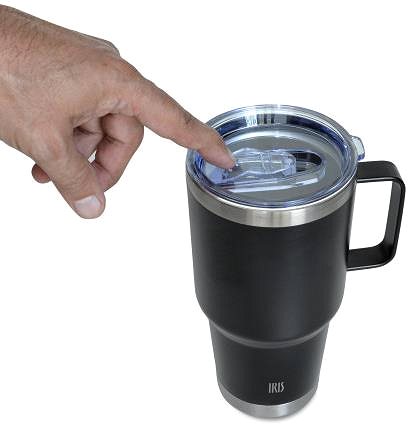Thermal Mug Iris Barcelona Tumbler with handle 850 ml, black ...