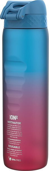 Trinkflasche ion8 Auslaufsichere Flasche Motivator Blau&Pink 1000 ml ...