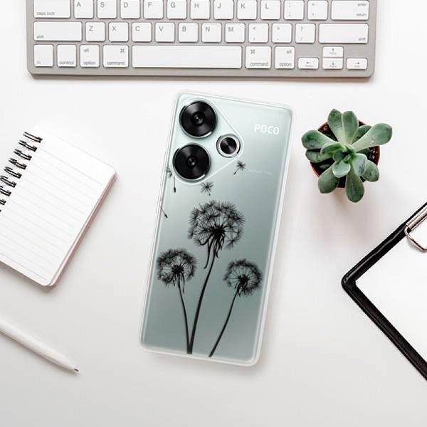 Kryt na mobil iSaprio Three Dandelions - black - Poco F6 ...