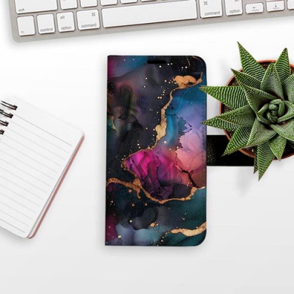 Puzdro na mobil iSaprio Flip puzdro Dark Marble pre Xiaomi Redmi 10C ...