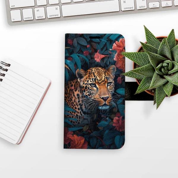 Pouzdro na mobil iSaprio Flip pouzdro Flower Jaguar 02 pro Honor 90 Lite 5G ...